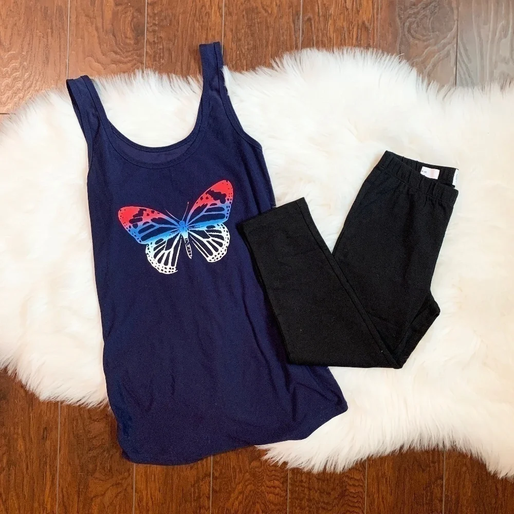 GAP Kids Leggings & Butterfly Top/Dress